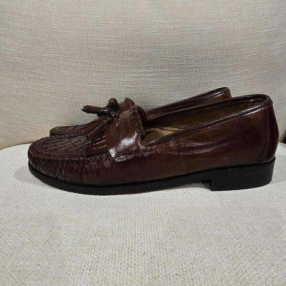 NUNN BUSH Mens Loafers Dress‎ Tassel Brown Flex Leather Sz 9M Preppy Academia main image 4